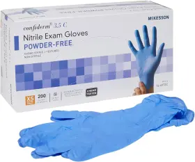 445000918918 Confiderm Nitrile Exam Gloves Sterile Powder