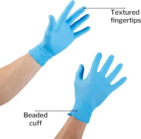 445001566569 Disposable Nitrile Exam Gloves Standard Cuff #2
