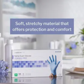 445001566569 Disposable Nitrile Exam Gloves Standard Cuff #3