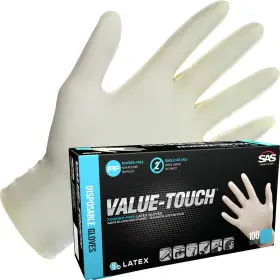 6593-20 Sas Safety Latex Disposable Gloves Grip