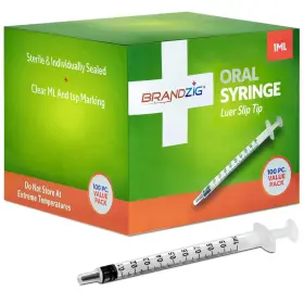 860159001835 Pack Oral Syringes Sterile Luer Slip Tip Needle