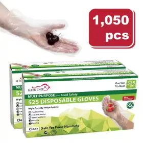 BL-HDPE-CLDG-03 Disposable Poly Gloves Food Handling Cuff