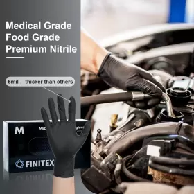 445034094077 BRANDED01 Nitrile Disposable Gloves Powder Exam #2