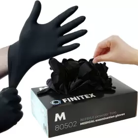 445034094077 BRANDED01 Nitrile Disposable Gloves Powder Exam
