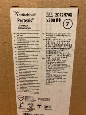 2D72N70X CARDINAL Protexis Latex Classic Surgical Gloves #3