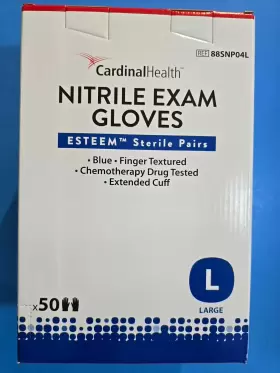 88SNP04L CARDINAL Nitrile Exam Gloves Sterile #2
