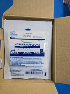88SNP04L CARDINAL Nitrile Exam Gloves Sterile