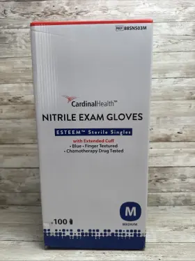 88SNS03M CARDINAL HEALTH Nitrile Exam Glove Esteem Sterile