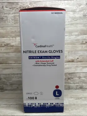 88SNS04L CARDINAL HEALTH Nitrile Exam Glove Esteem Sterile Lg