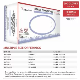 88TN02S CARDINAL HEALTH Flexal Nitrile Gloves Box Powder #3