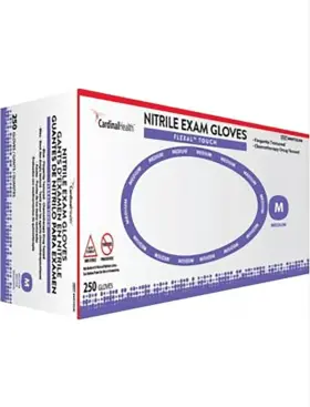88FS025 CARDINAL HEALTH Nitrile Exam Gloves Flexal Finger Box