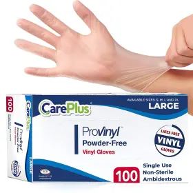 Pvpf-l CARE PLUS Pro Gloves Latex Powder Hea
