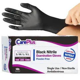CPBKN-XL-1 CARE PLUS Medical Exam Nitrile Gloves Latex Po