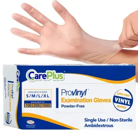 PVPFMG-M-1 CARE PLUS Pro Medical Examination Gloves