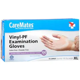 715912104349 CAREMATES Exam Gloves Latex Rubber Mil Certif #2