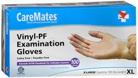 715912104349 CAREMATES Exam Gloves Latex Rubber Mil Certif