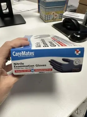 715912106114 CAREMATES Nitrile Exam Gloves Latex Rubber Mil