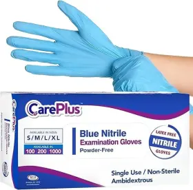 22814 CAREPLUS Nitrile Examination Gloves Powder
