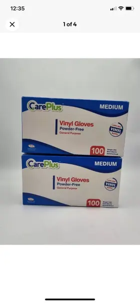 Gpvpf-m CAREPLUS Disposable Gloves Powder Latex