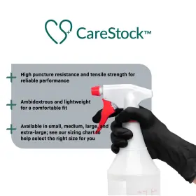 612479263642 CARESTOCK Nitrile Exam Gloves Disposable Latex #2