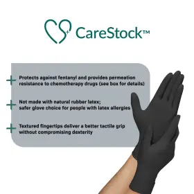 612479263642 CARESTOCK Nitrile Exam Gloves Disposable Latex #3
