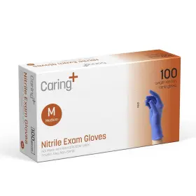 197344008202 CARING Nitrile Exam Gloves Natural Rubber Latex