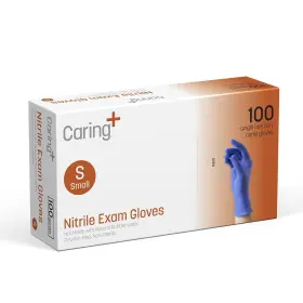 197344012780 CARING Nitrile Exam Gloves Powder Natural Rubber