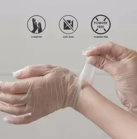 445024537584 CHEFS STAR Disposable Powder Latex Gloves #2