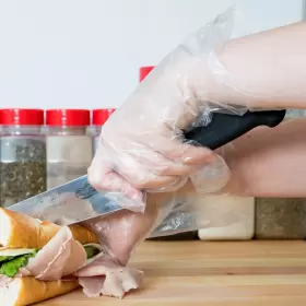 999DISPL CHOICE ORGANIC Disposable Food Service Poly Gloves #2