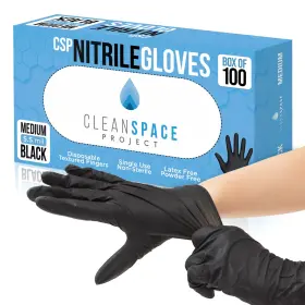 860004774419 CLEAN SPACE PROJECT Nitrile Gloves Box Mil Latex
