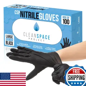 B09NB2DQQV CLEAN SPACE PROJECT Nitrile Gloves Disposable Mil
