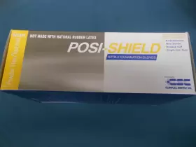 2450PF CLINICAL SUPPLY CO Posi Shield Nitrile Exam Gloves Lar #2