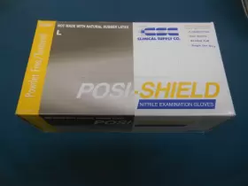 2450PF CLINICAL SUPPLY CO Posi Shield Nitrile Exam Gloves Lar