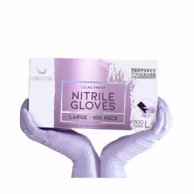 2NZ914-249 COLORTRAK Luminous Disposable Nitrile Gloves Lilac #2
