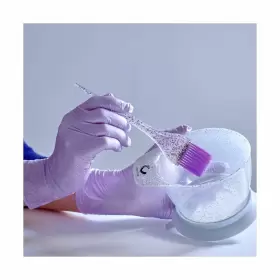 2NZ914-249 COLORTRAK Luminous Disposable Nitrile Gloves Lilac #3