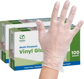 313057410457 COMFY PACKAGE Disposable Gloves Powder Latex