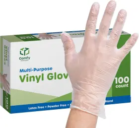 445051068044 COMFY PACKAGE Disposable Gloves Latex Powder Bpa