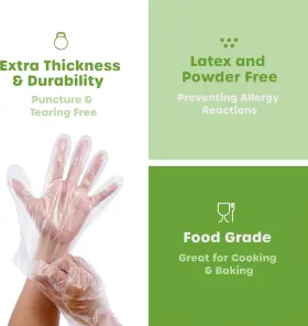 744110638127 COMFY PACKAGE Disposable Poly Gloves Cooking #3