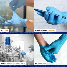 850054083012 CORE GLOVES Cuff Mil Nitrile Disposable Latex #3