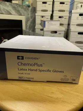 CT5055G COVIDIEN Chemoplus Latex Gloves Mil #2
