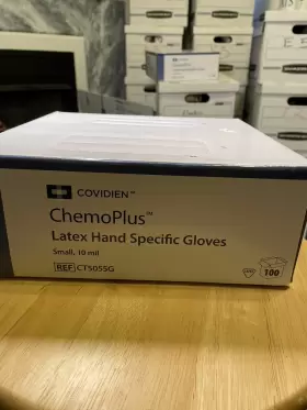 CT5055G COVIDIEN Chemoplus Latex Gloves Mil