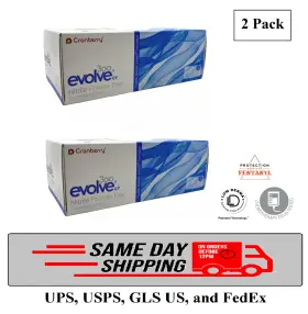 3406 CRANBERRY Evolve Powder Nitrile Exam Gloves