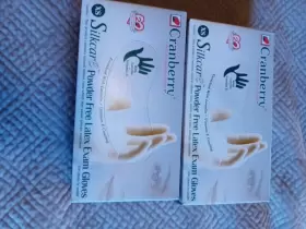 5815 CRANBERRY Sigma Powder Latex Exam Gloves #3