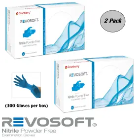 3277 CRANBERRY GLOBAL Nitrile Exam Powder Gloves Med Box Pack