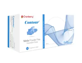 3117 CRANBERRY USA Contour Nitrile Examination Gloves Powder