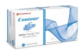 3118 CRANBERRY USA Contour Nitrile Powder Examination Gloves