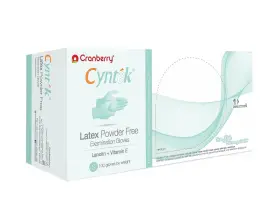 555123602118 CRANBERRY USA Cyntek Latex Exam Gloves Pack
