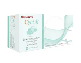 555123602125 CRANBERRY USA Cyntek Latex Powder Exam Gloves