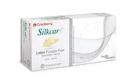 CR7815CASE CRANBERRY USA Silkcare Latex Exam Gloves Lan