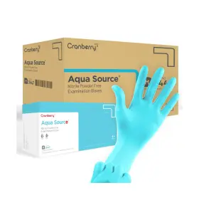 CR3447CASE CRANBERRY USA Aqua Nitrile Exam Gloves
